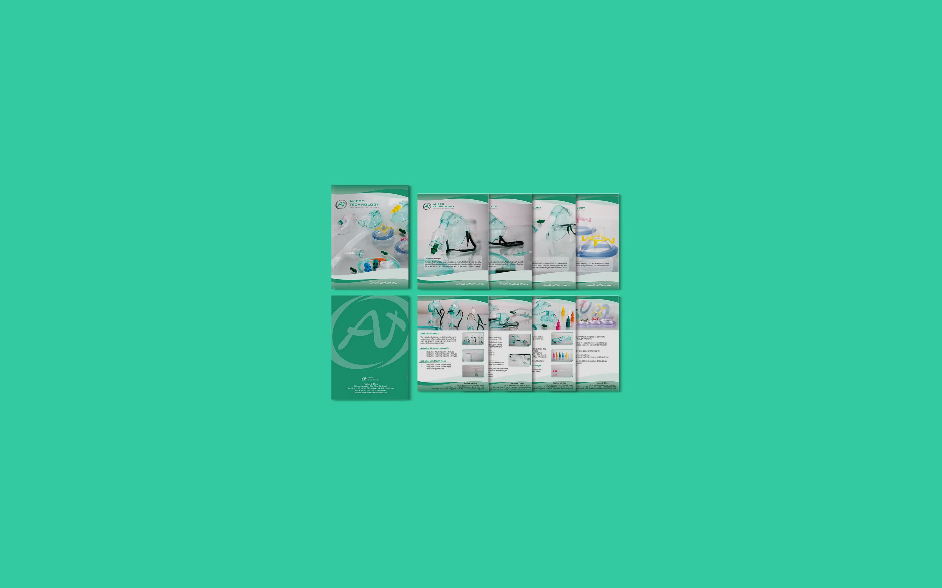 Ameco Technology catalogue and brochure design process: